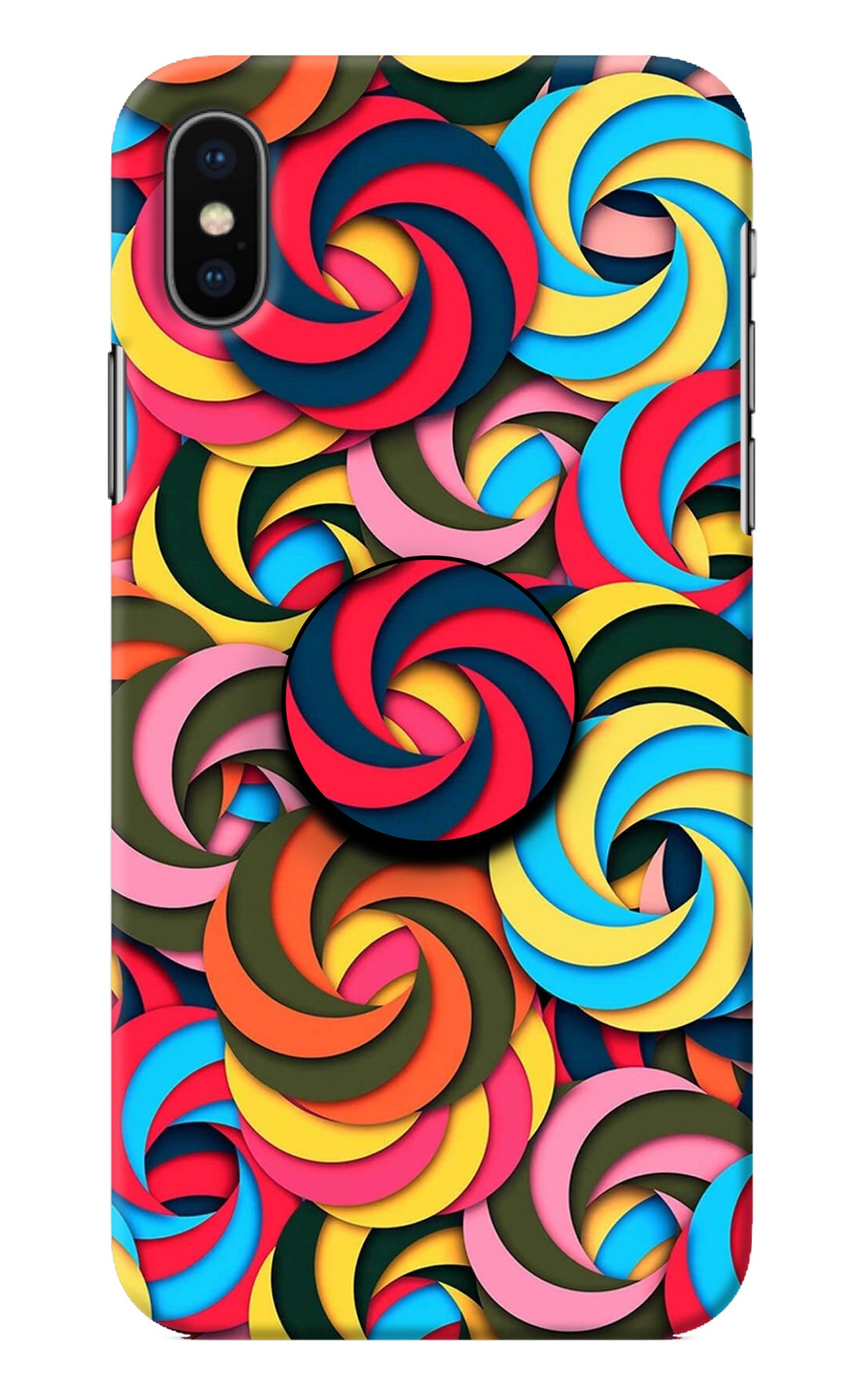 Spiral Pattern iPhone X Pop Case