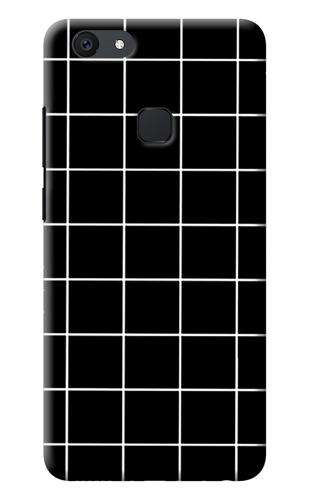 White Grid Vivo V7 Back Cover