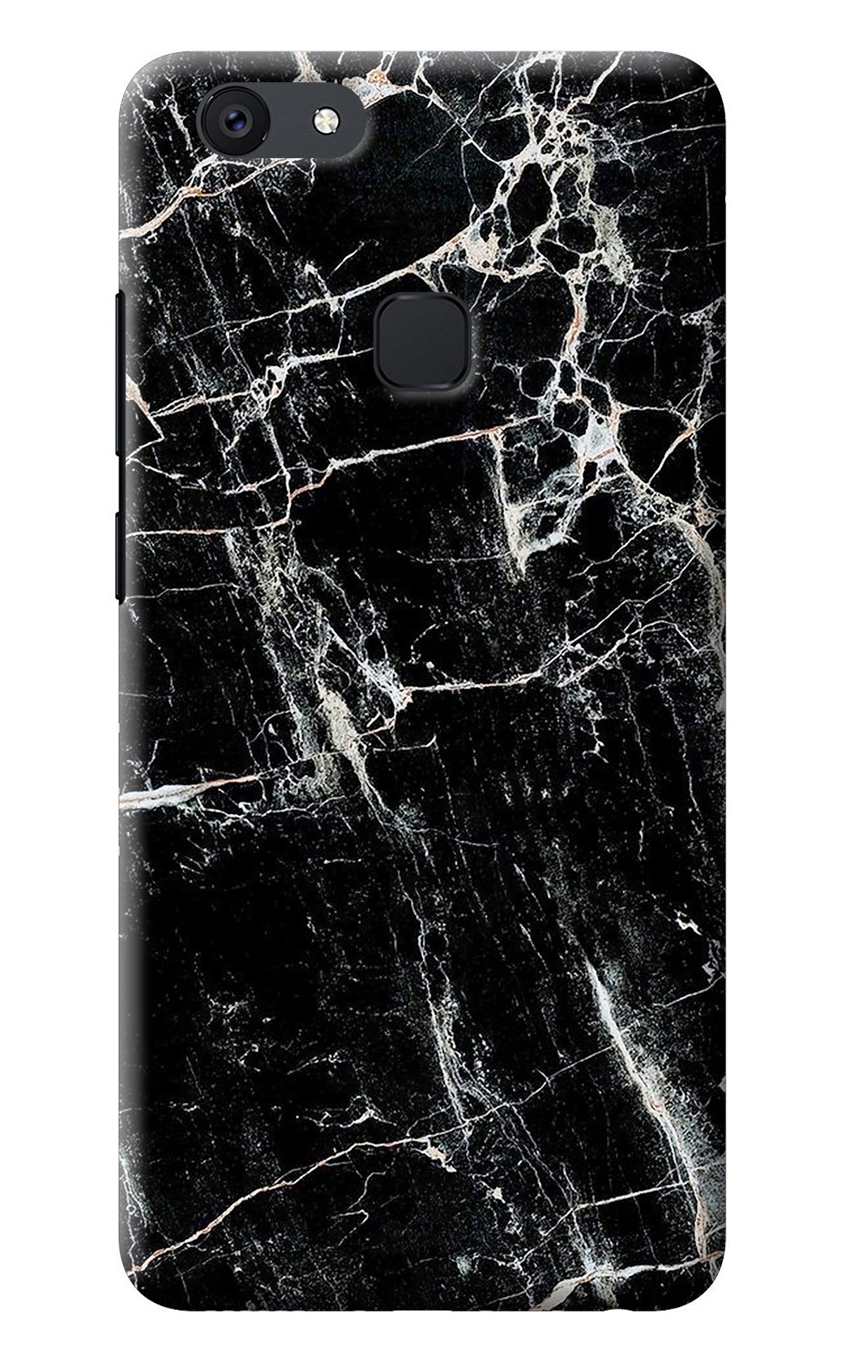 Black Marble Texture Vivo V7 Back Cover