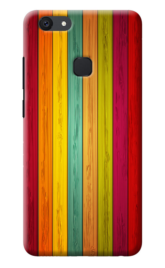 Multicolor Wooden Vivo V7 Back Cover