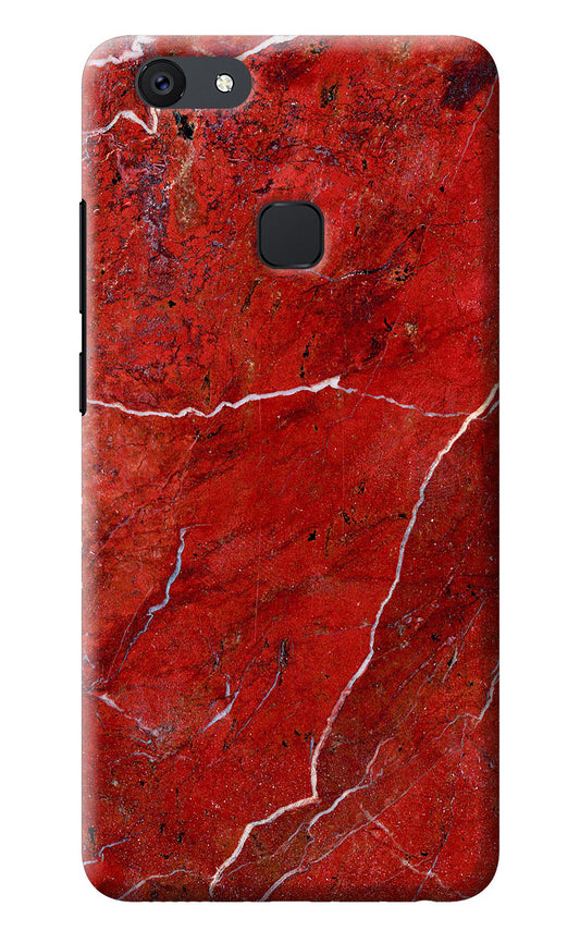 Red Marble Design Vivo V7 Back Cover