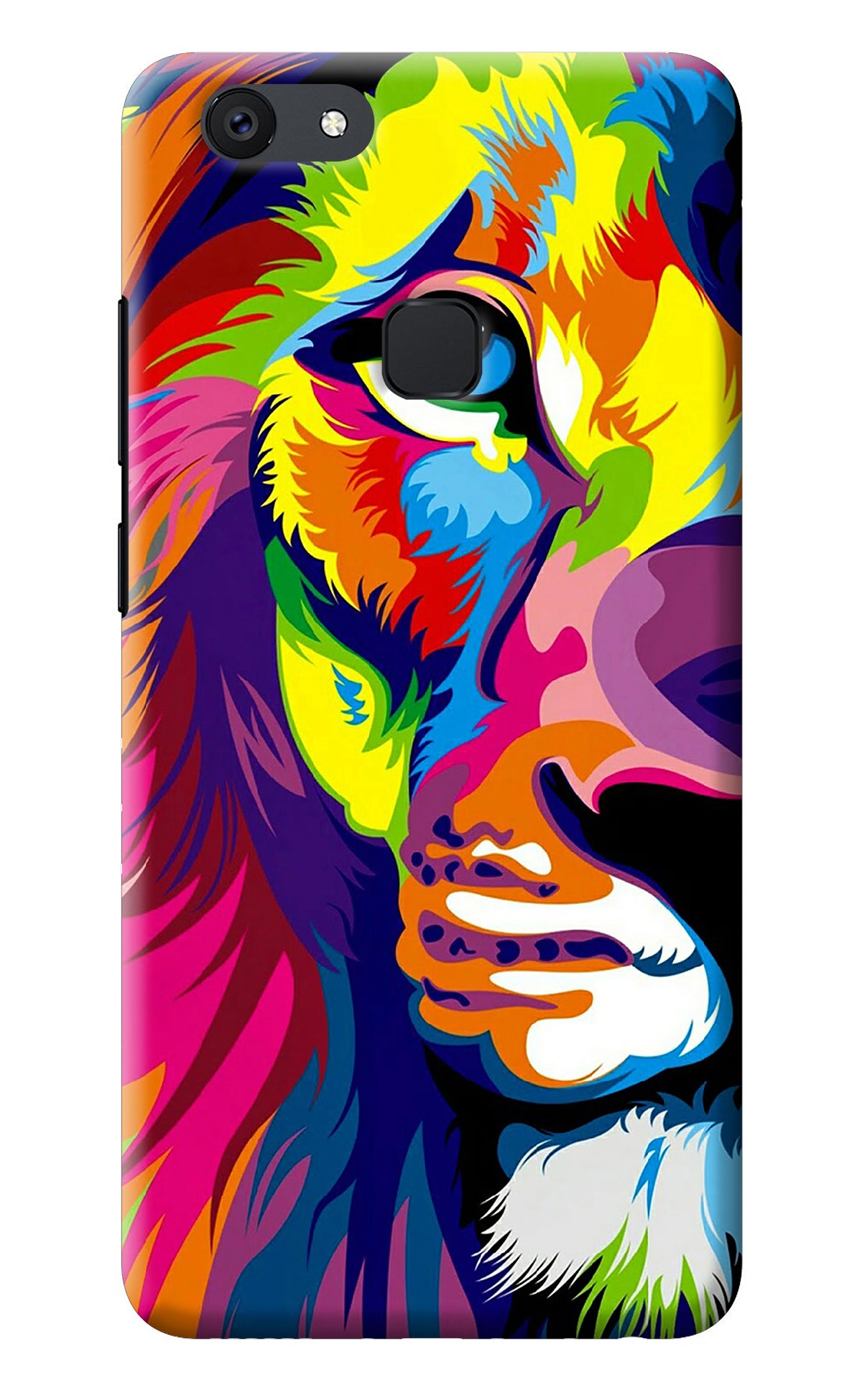 Lion Half Face Vivo V7 Back Cover