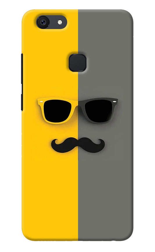 Sunglasses with Mustache Vivo V7 Back Cover