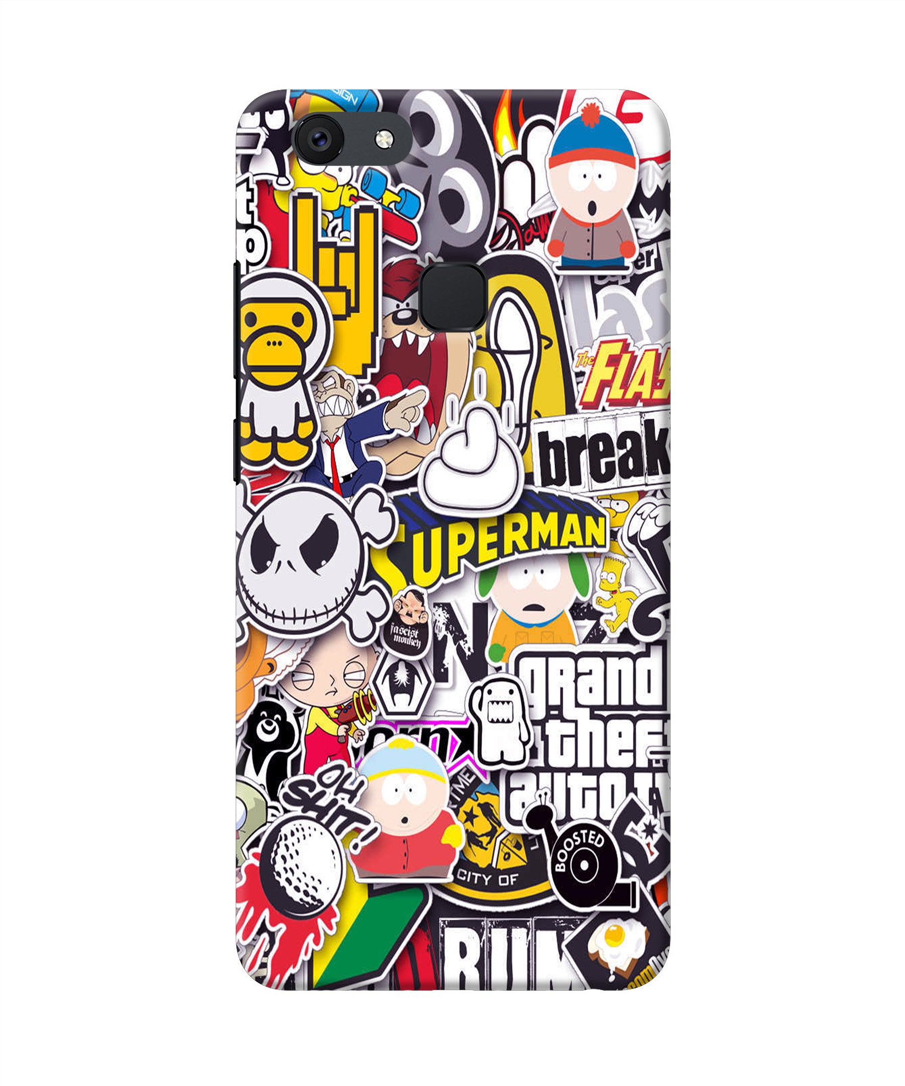 Sticker Bomb Vivo V7 Back Cover