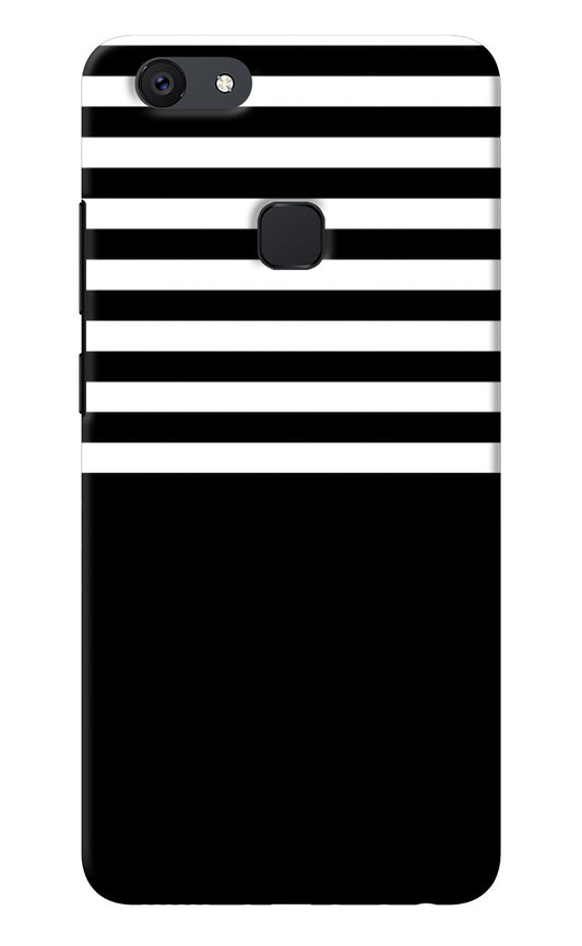 Black and White Print Vivo V7 Back Cover