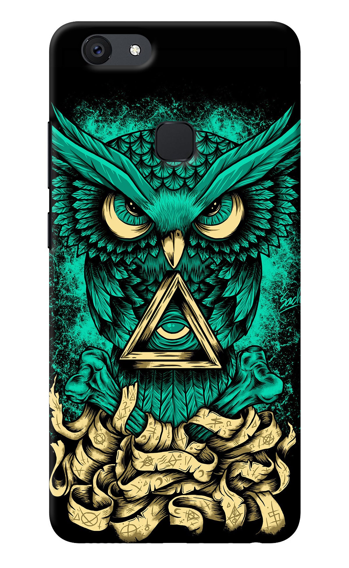 Green Owl Vivo V7 Back Cover