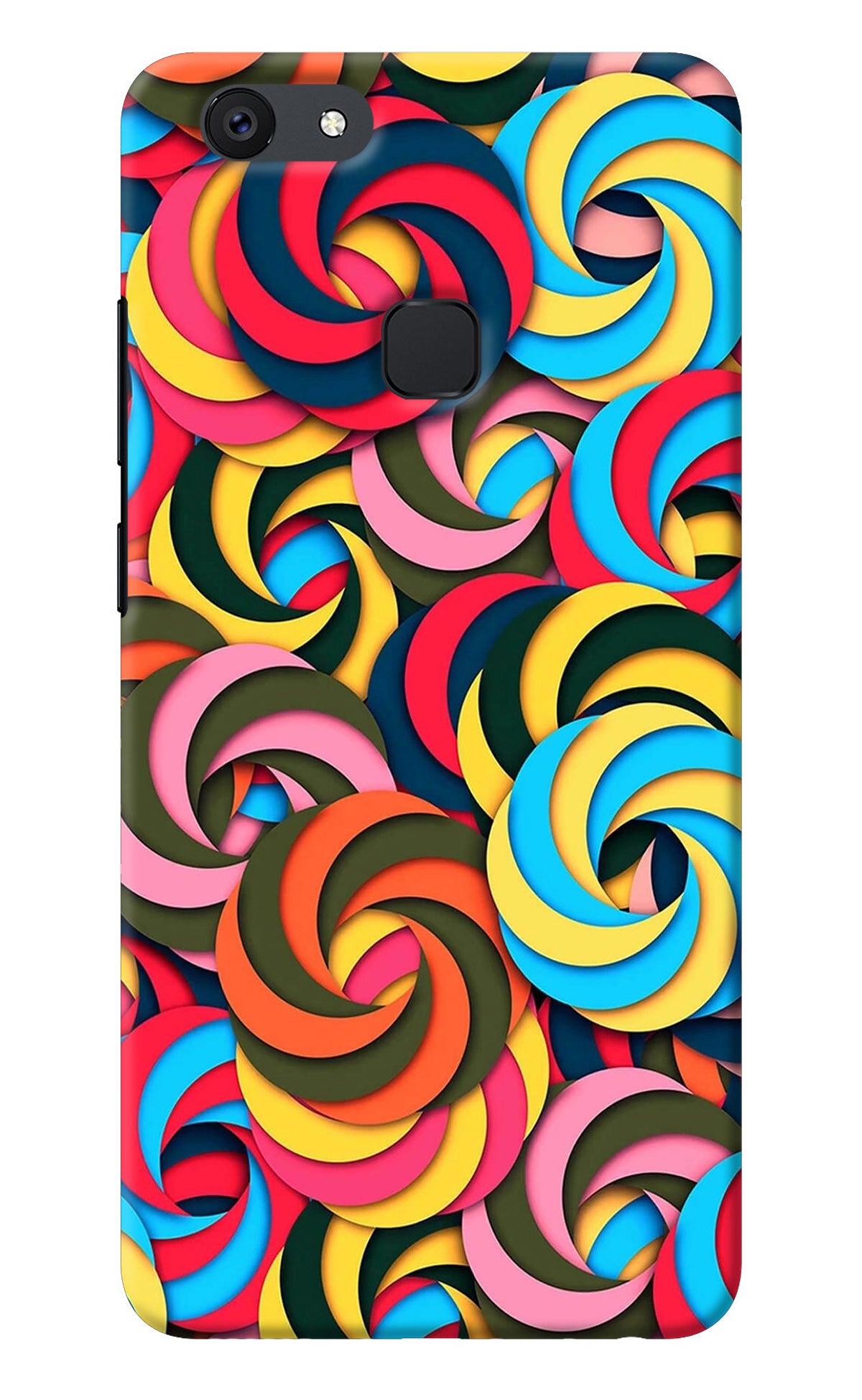 Spiral Pattern Vivo V7 Back Cover