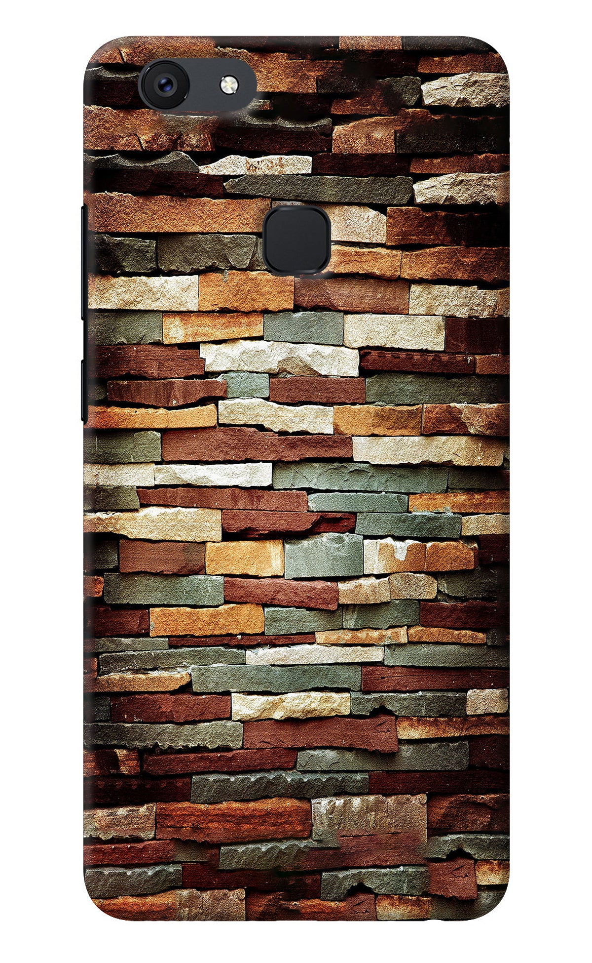 Bricks Pattern Vivo V7 plus Back Cover