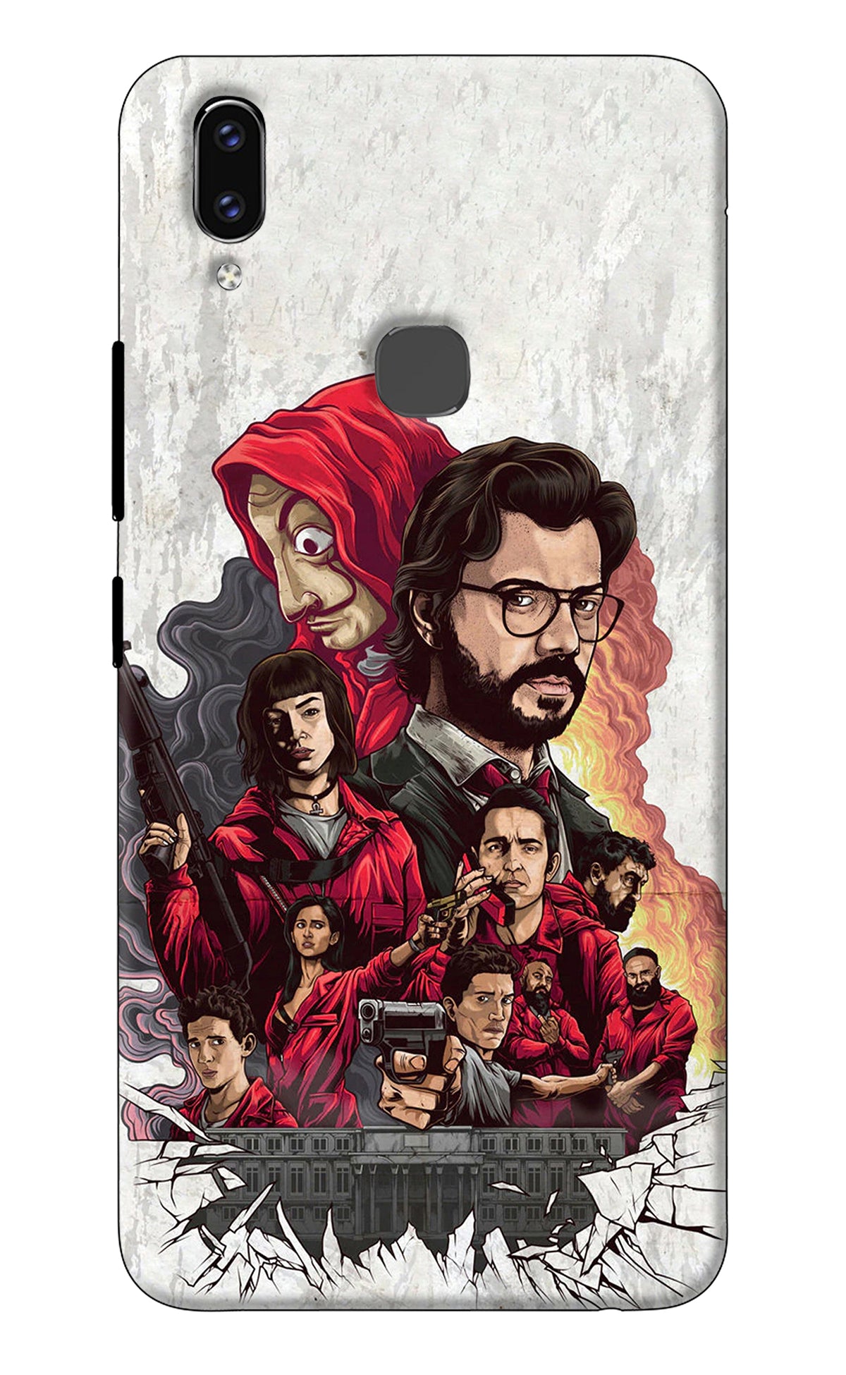 Money Heist Artwork Vivo V9/V9 Pro/V9 Youth Back Cover