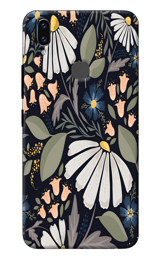 Flowers Art Vivo V9/V9 Pro/V9 Youth Back Cover