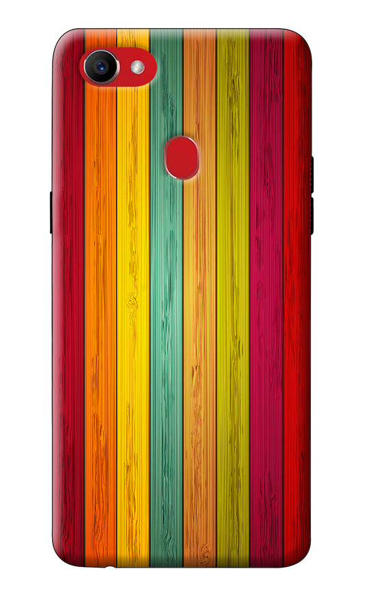 Multicolor Wooden Oppo F7 Back Cover