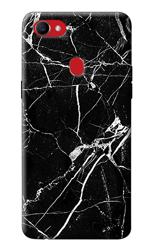 Black Marble Pattern Oppo F7 Back Cover
