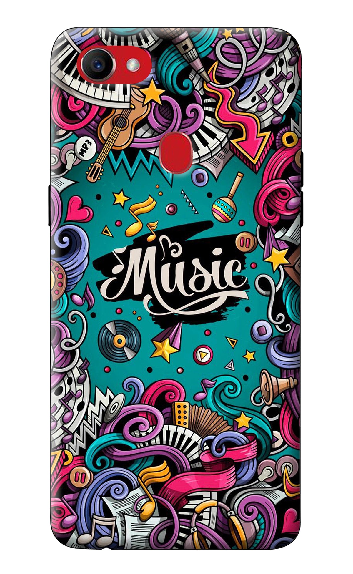 Music Graffiti Oppo F7 Back Cover