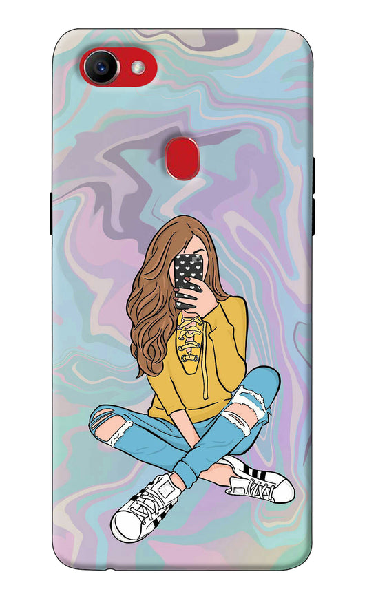 Selfie Girl Oppo F7 Back Cover