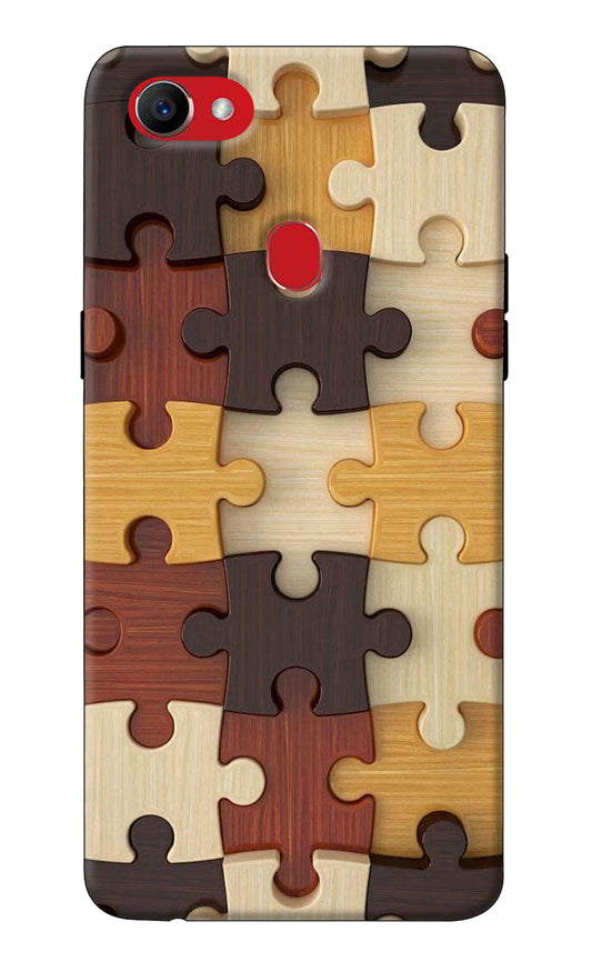 Wooden Puzzle Oppo F7 Back Cover