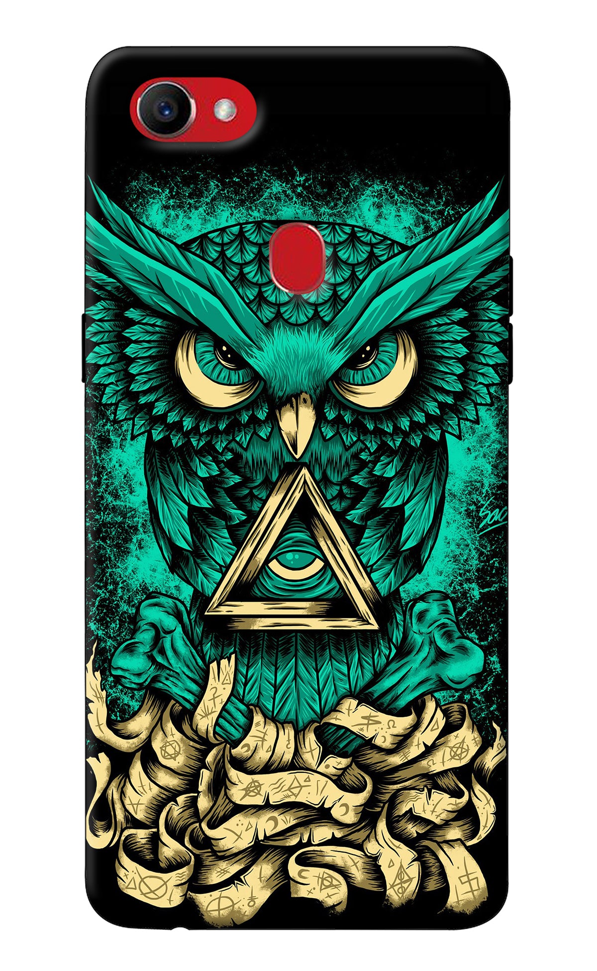 Green Owl Oppo F7 Back Cover