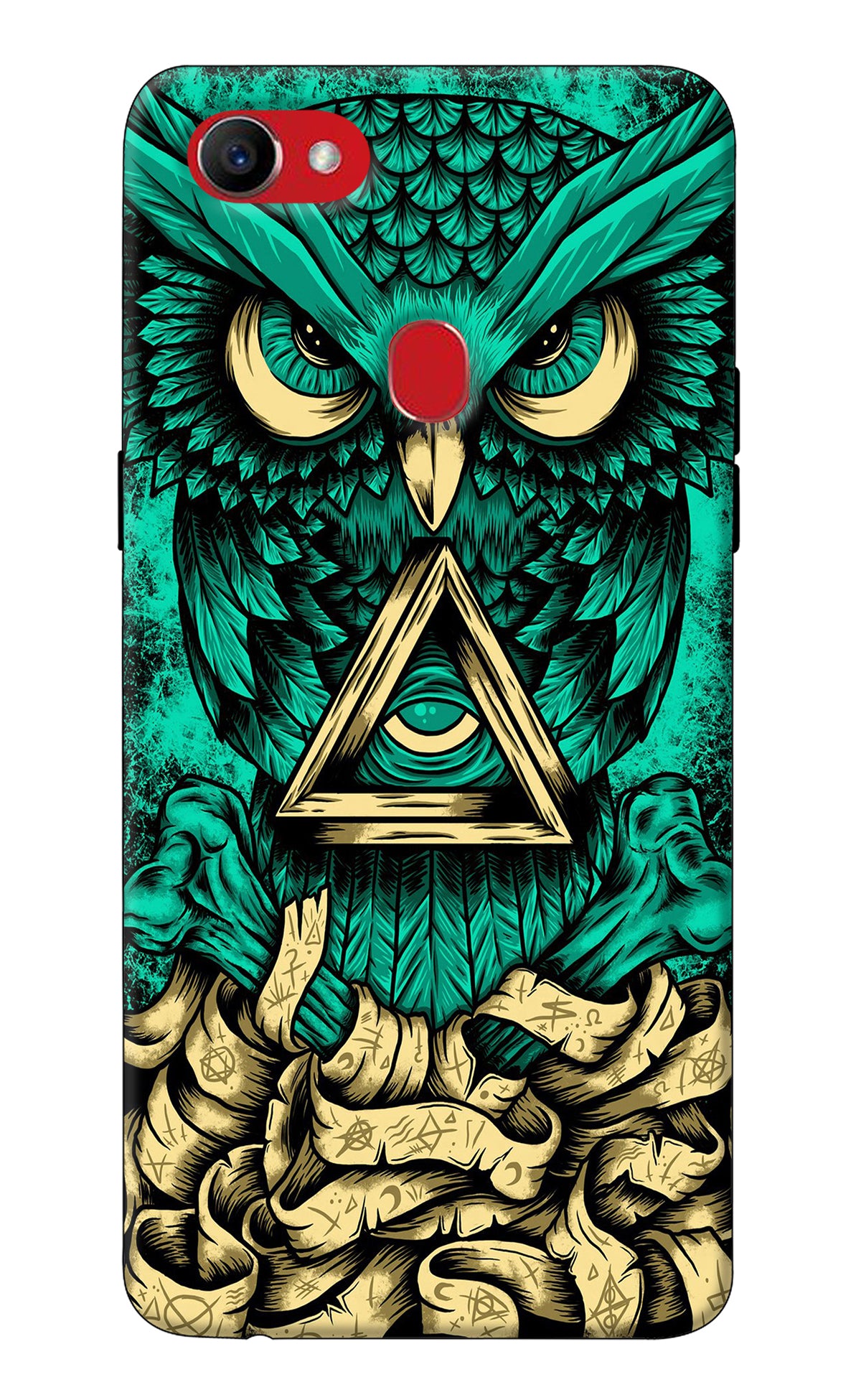 Green Owl Oppo F7 Back Cover