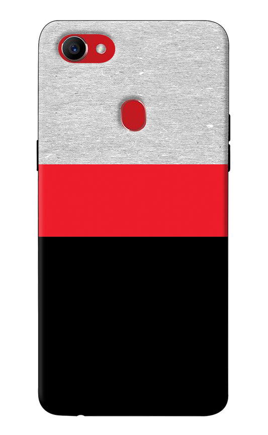 Tri Color Pattern Oppo F7 Back Cover