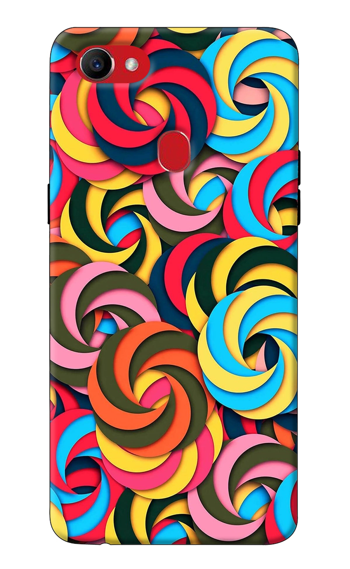 Spiral Pattern Oppo F7 Back Cover