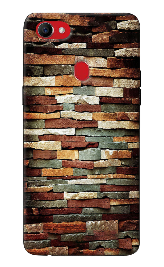 Bricks Pattern Oppo F7 Back Cover