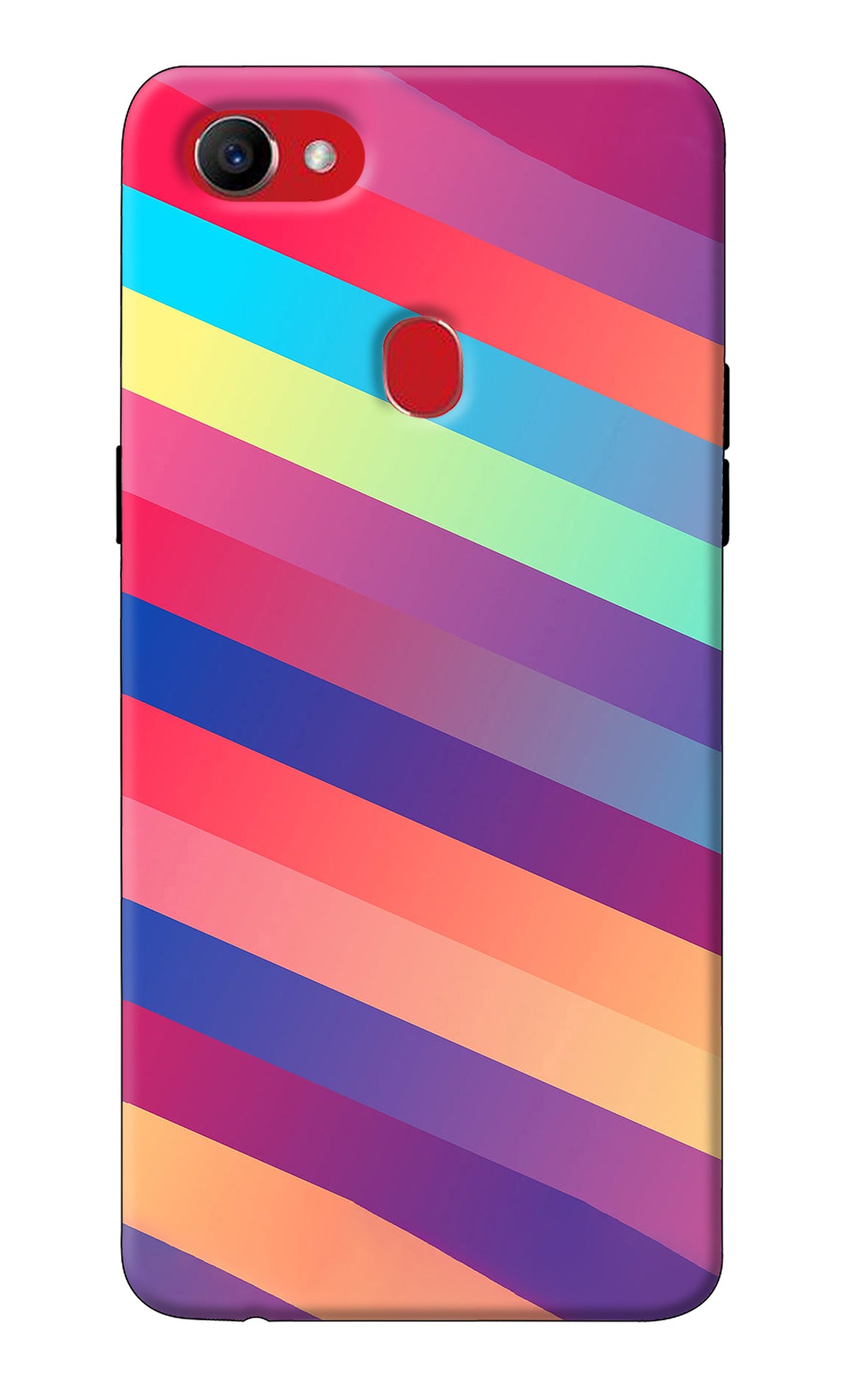 Stripes color Oppo F7 Back Cover