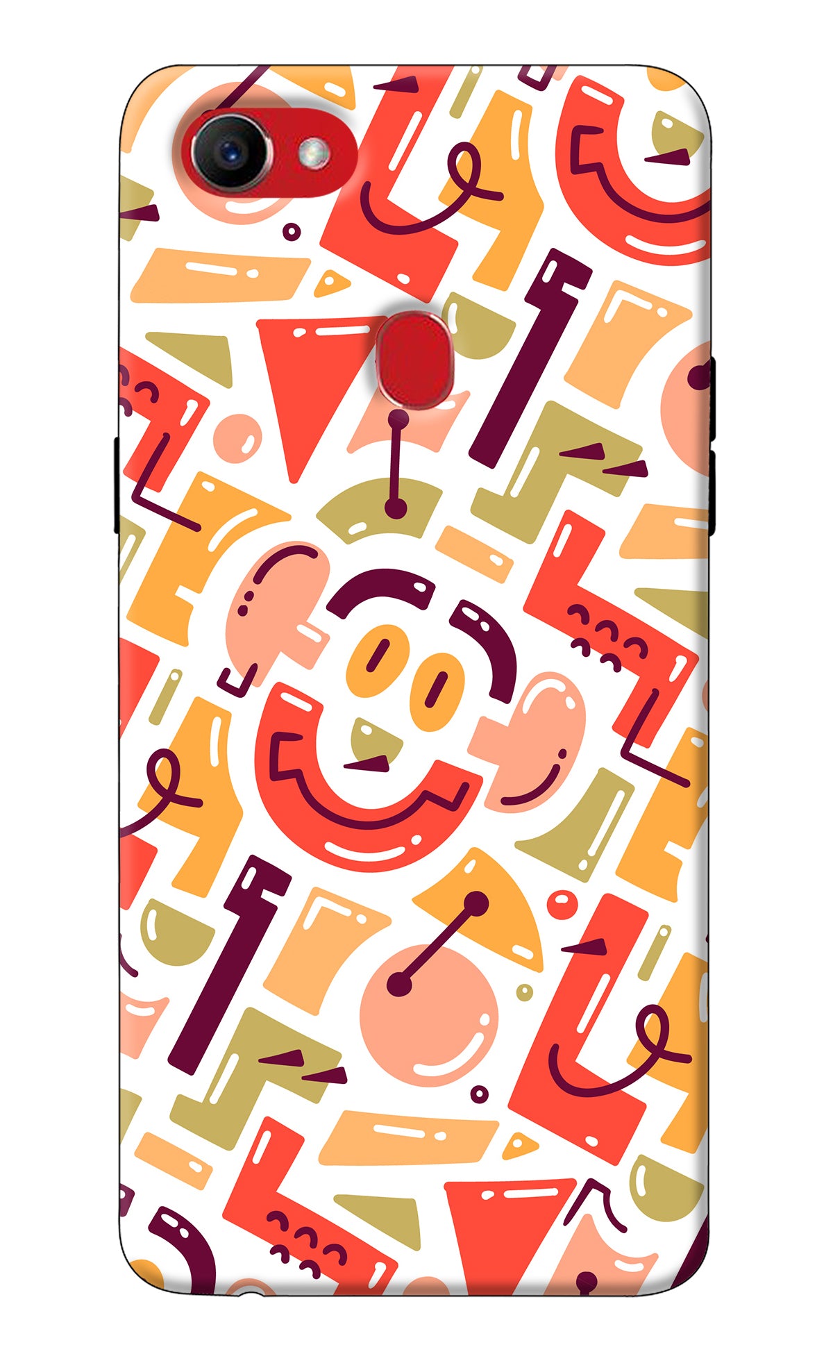 Doodle Pattern Oppo F7 Back Cover