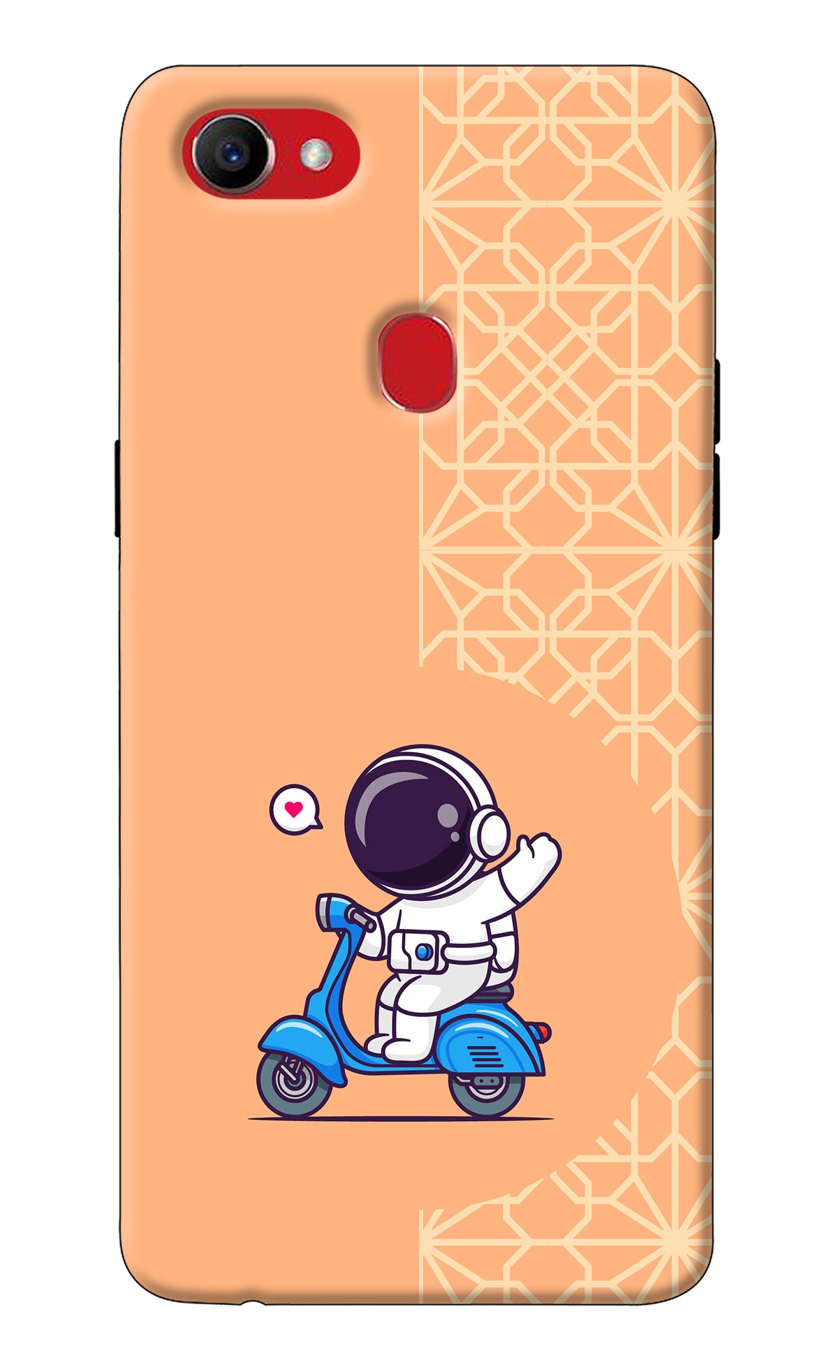 Cute Astronaut Riding Oppo F7 Back Cover