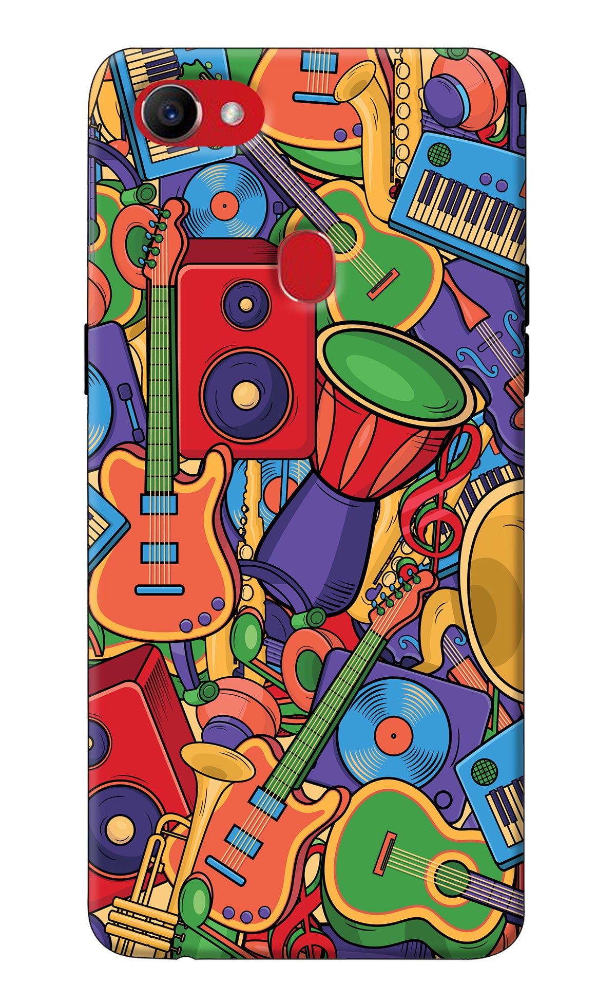 Music Instrument Doodle Oppo F7 Back Cover