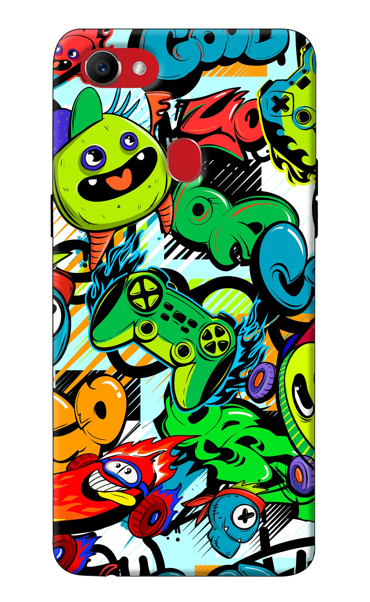 Game Doodle Oppo F7 Back Cover