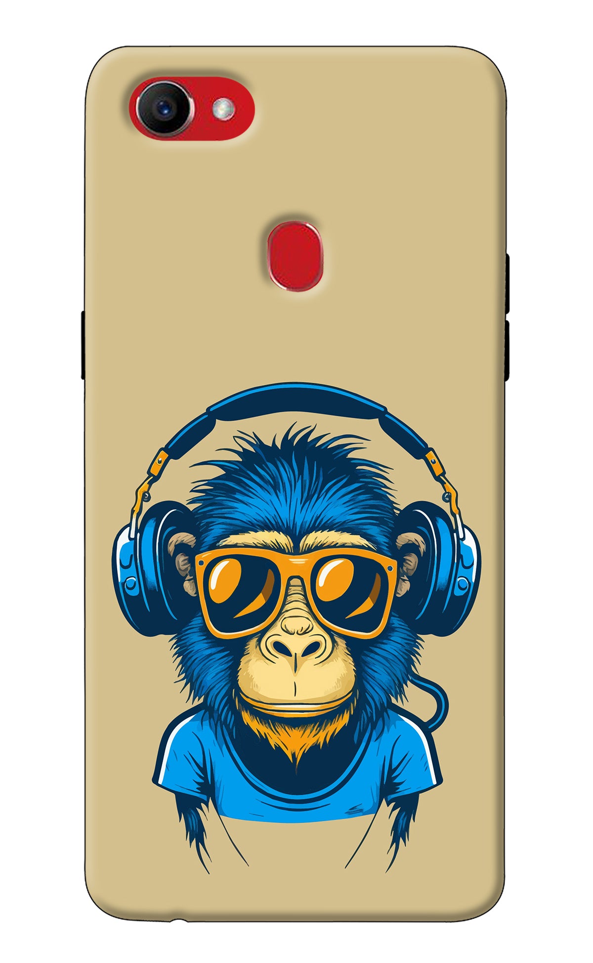 Monkey Headphone Oppo F7 Back Cover