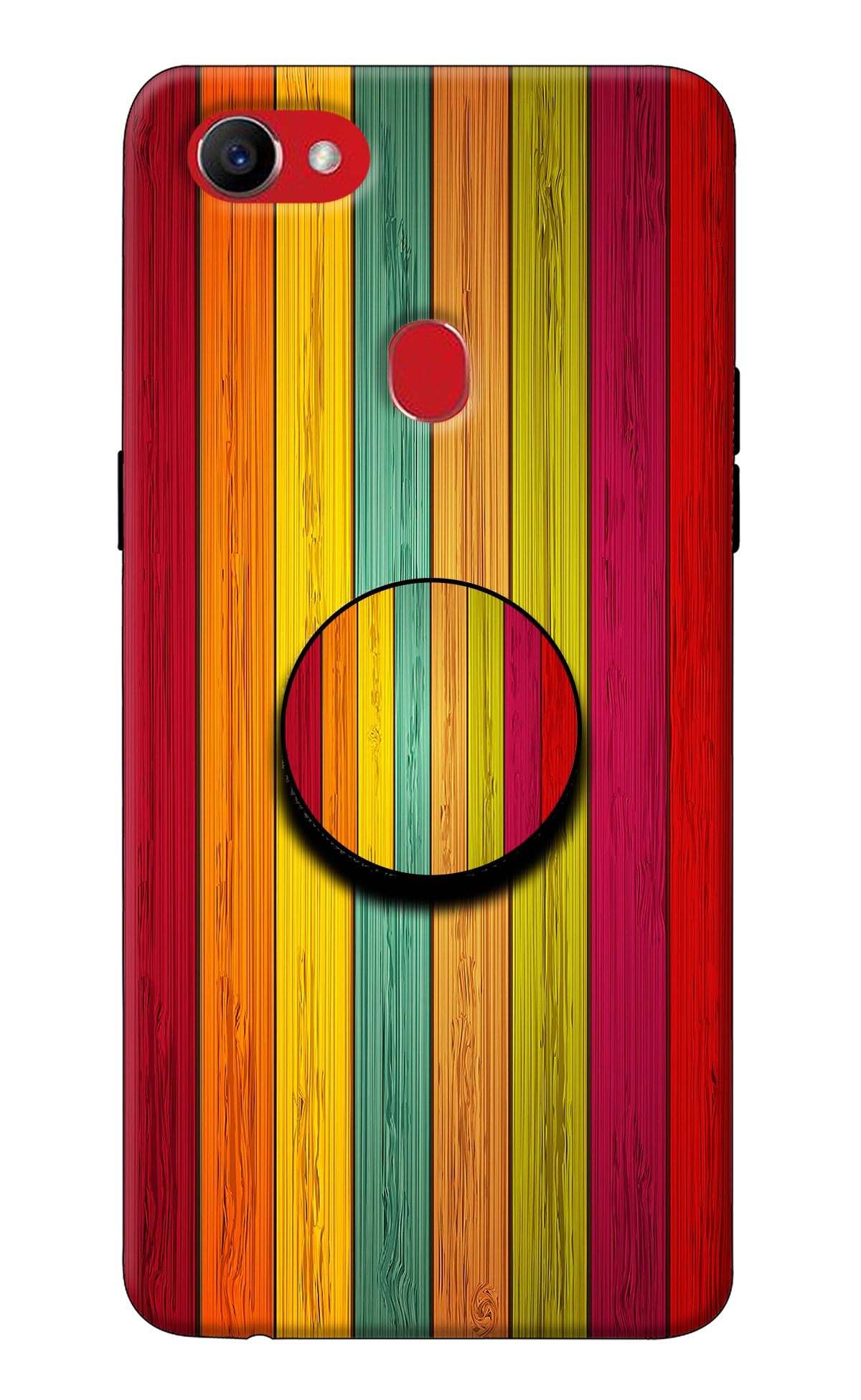 Multicolor Wooden Oppo F7 Pop Case