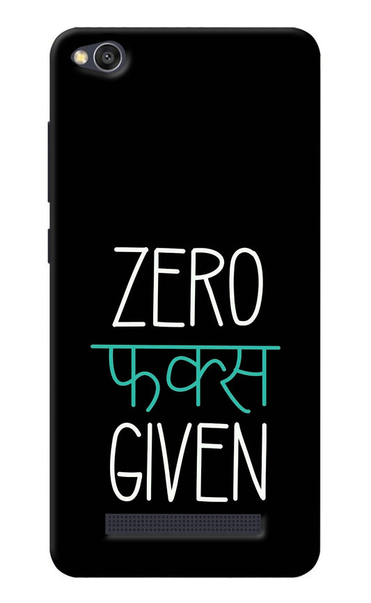 Zero Fucks Given Redmi 4A Back Cover