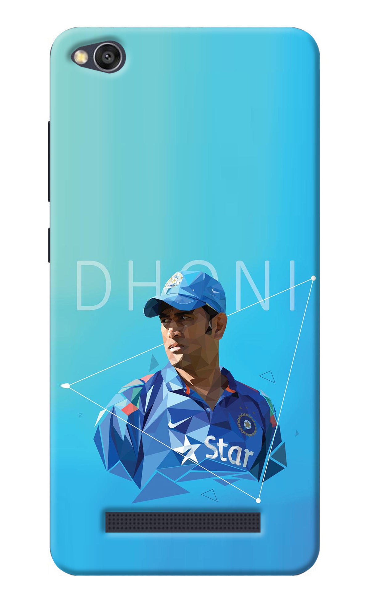 Dhoni Artwork Redmi 4A Back Cover