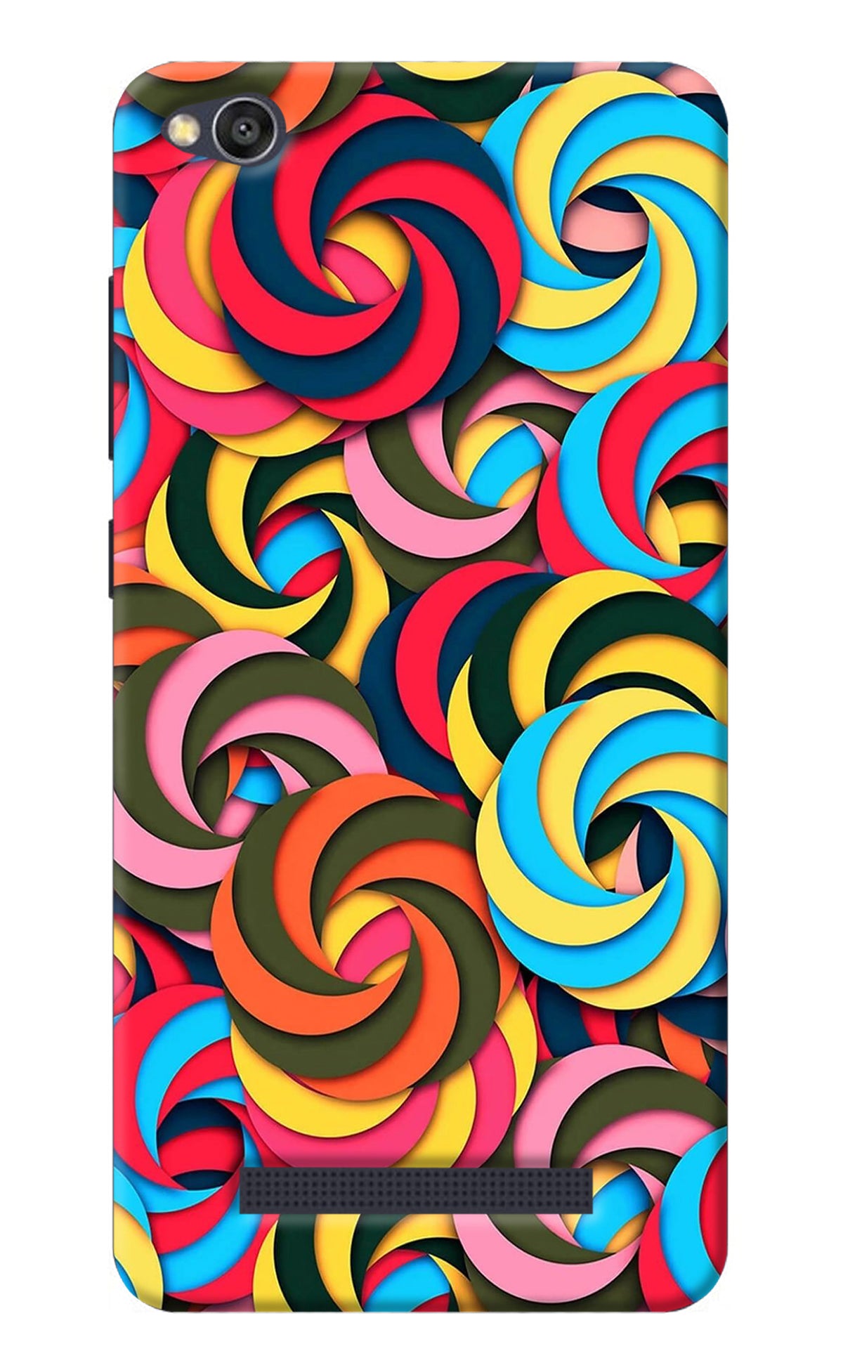 Spiral Pattern Redmi 4A Back Cover