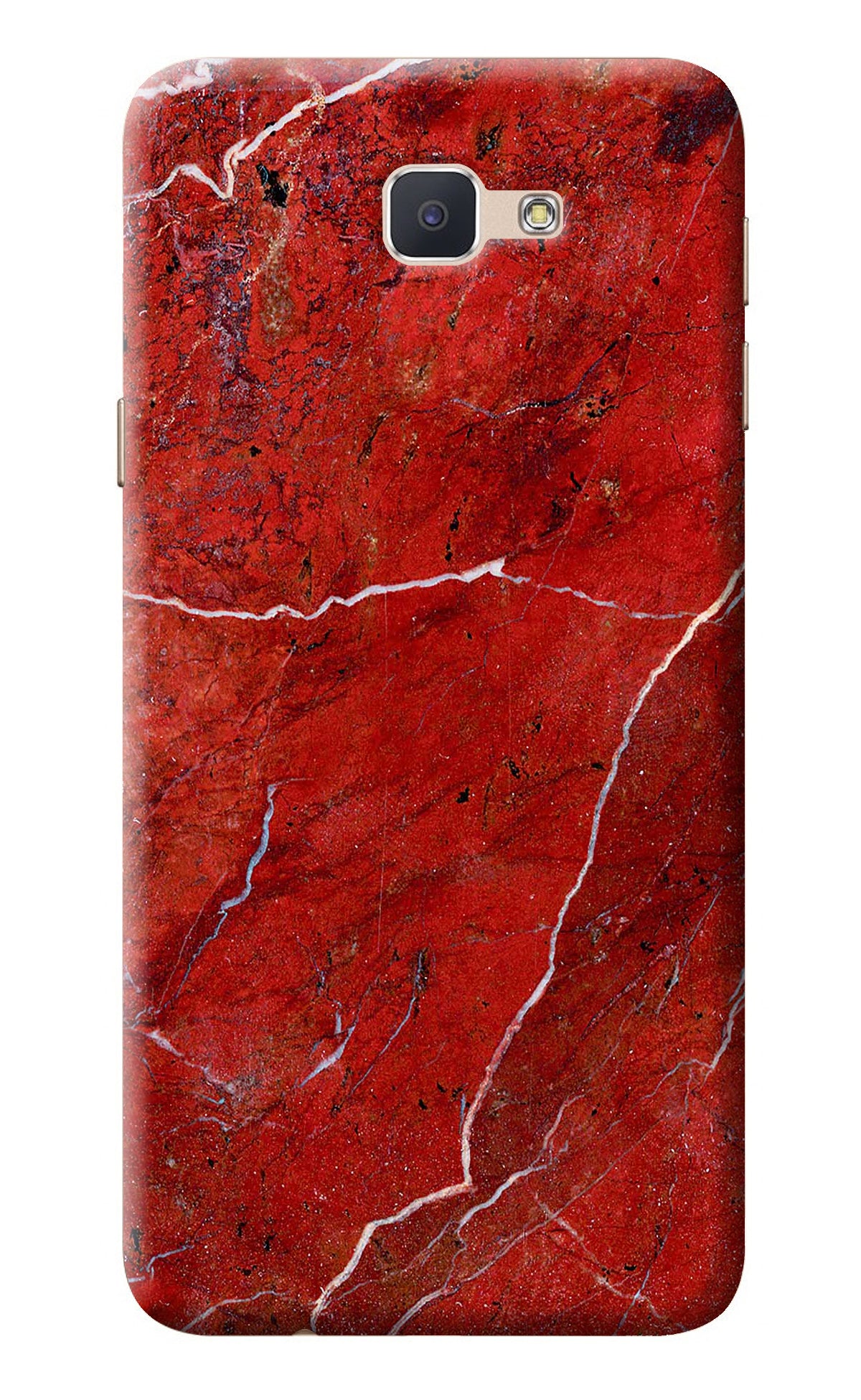 Red Marble Design Samsung J7 Prime Back Cover