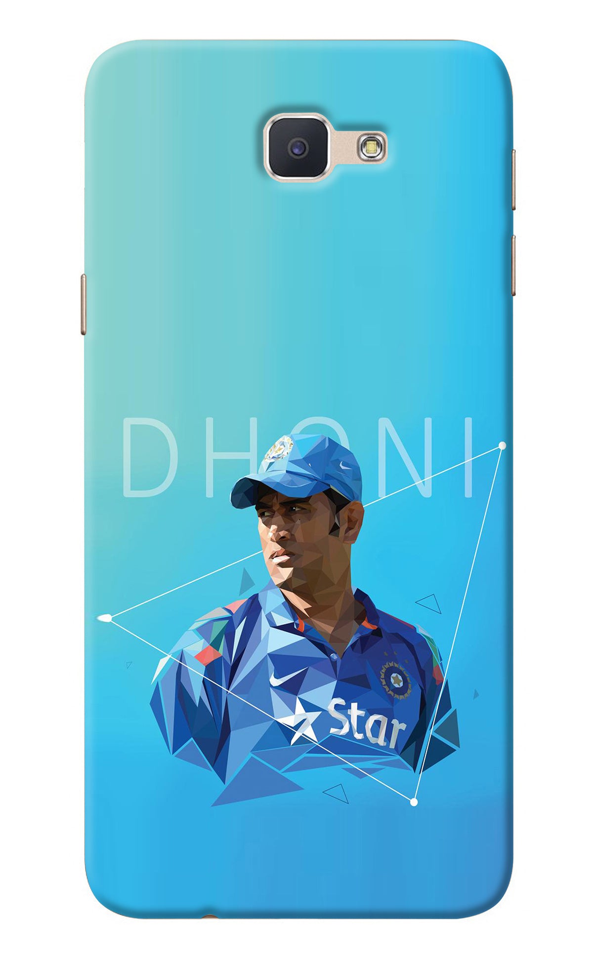 Dhoni Artwork Samsung J7 Prime Back Cover