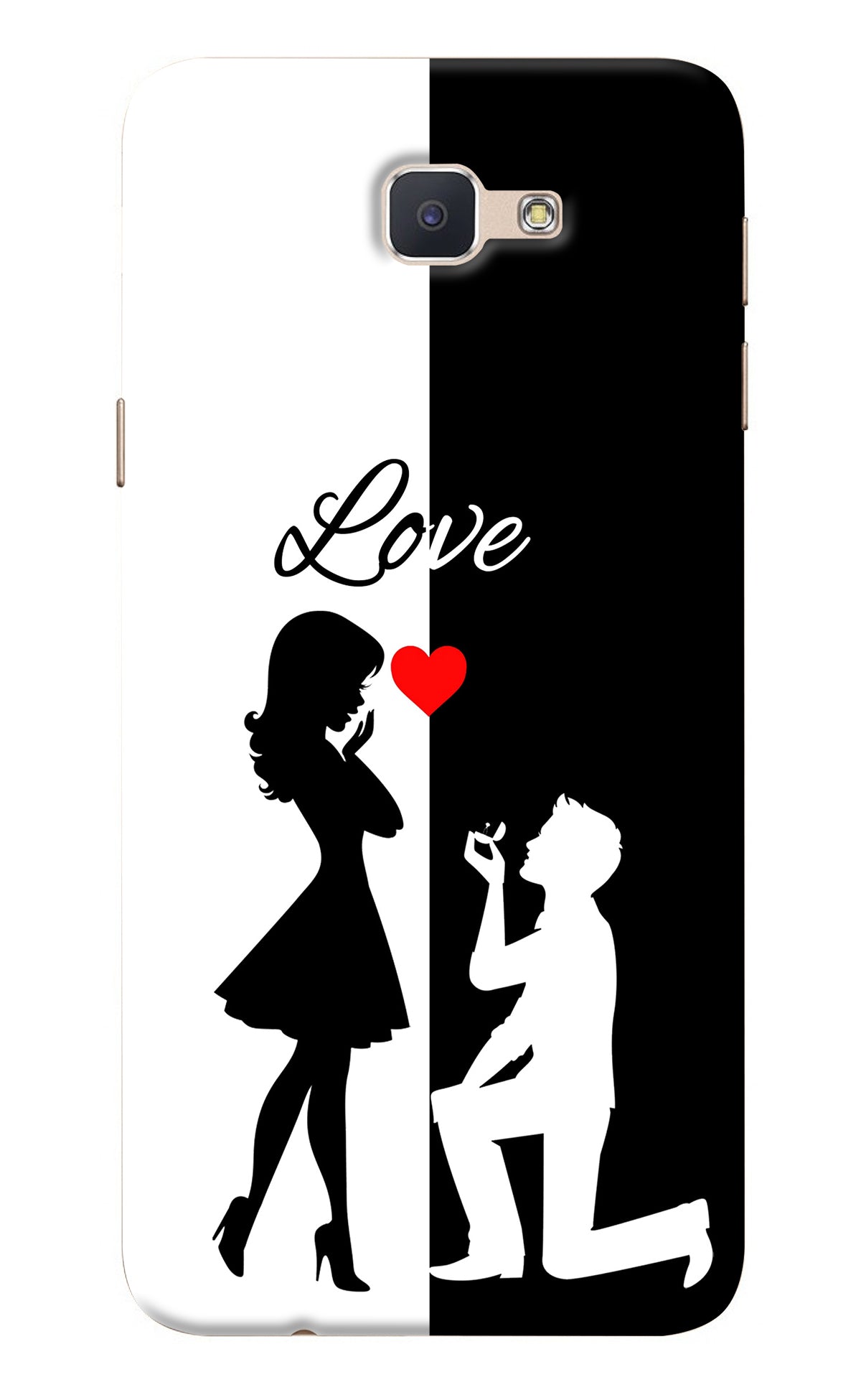 Love Propose Black And White Samsung J7 Prime Back Cover