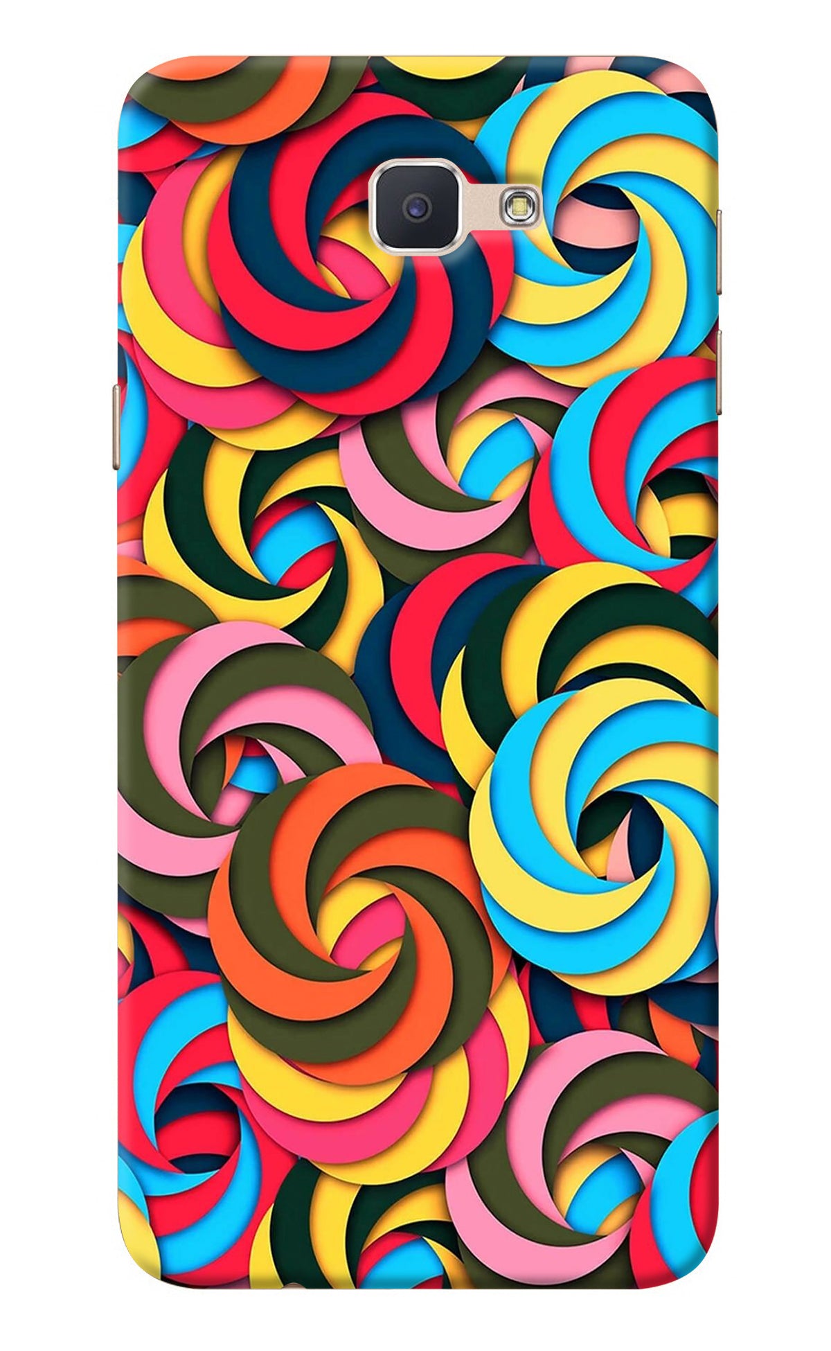 Spiral Pattern Samsung J7 Prime Back Cover