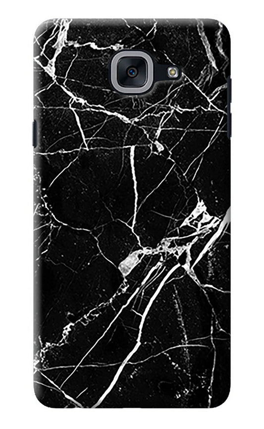Black Marble Pattern Samsung J7 Max Back Cover