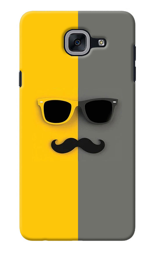 Sunglasses with Mustache Samsung J7 Max Back Cover