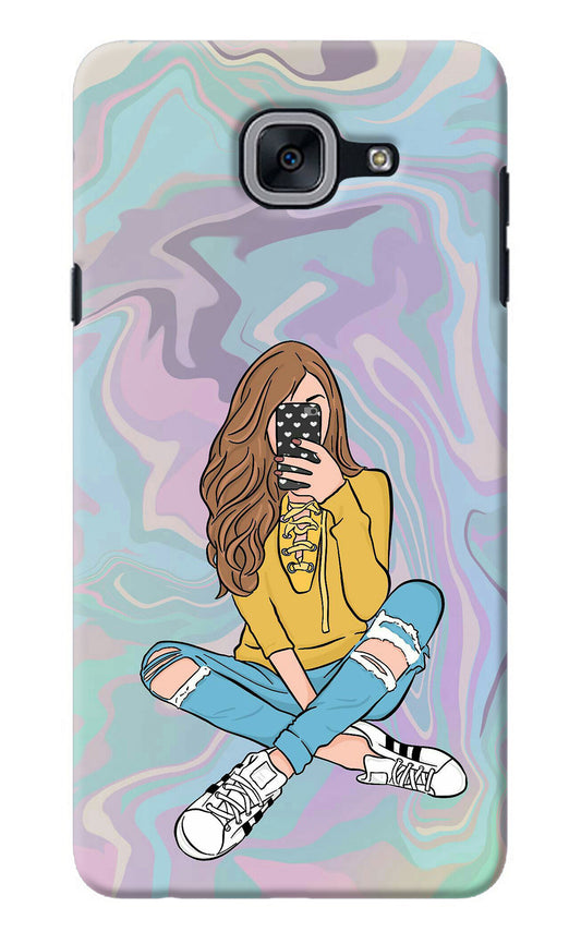Selfie Girl Samsung J7 Max Back Cover