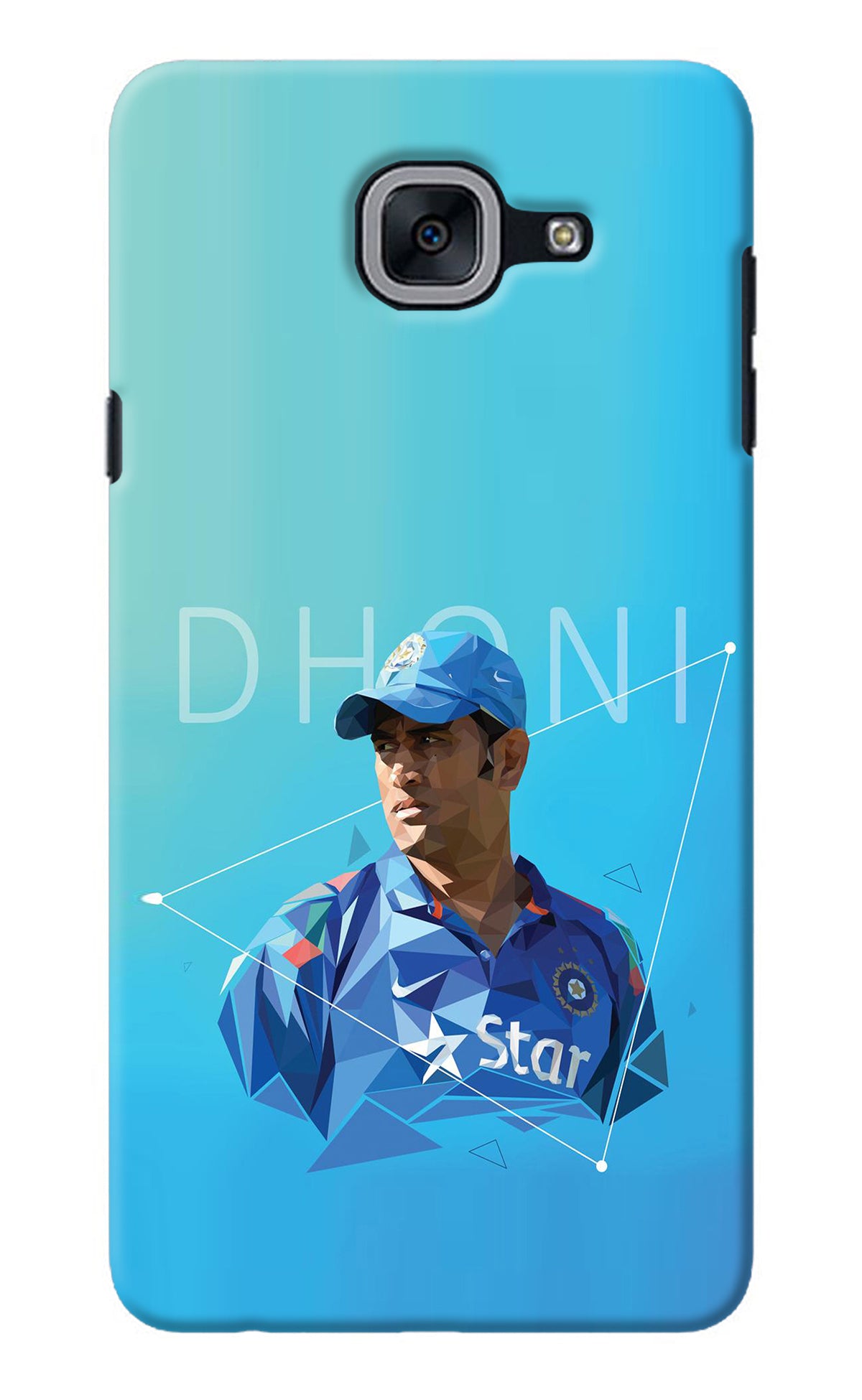 Dhoni Artwork Samsung J7 Max Back Cover