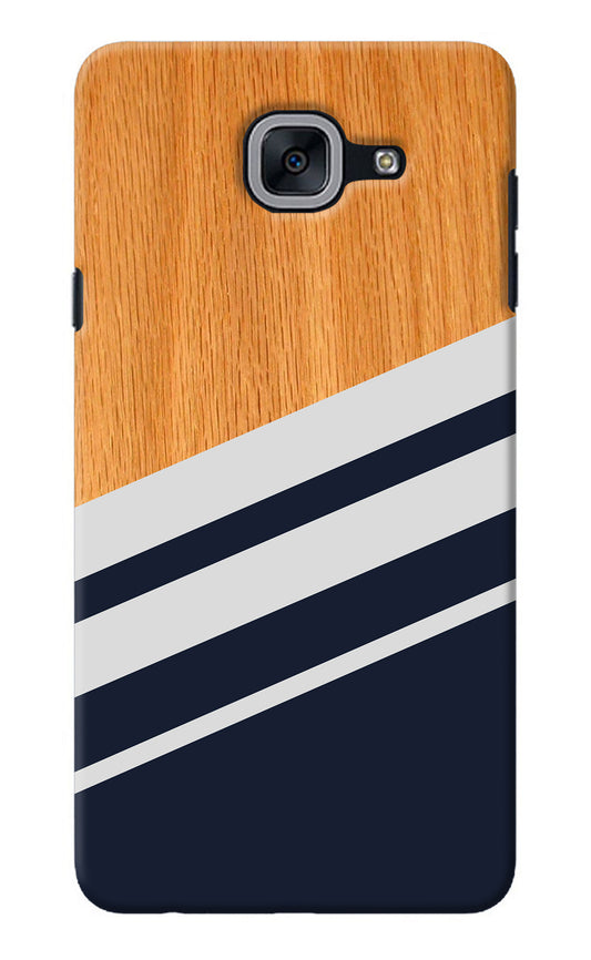 Blue and white wooden Samsung J7 Max Back Cover