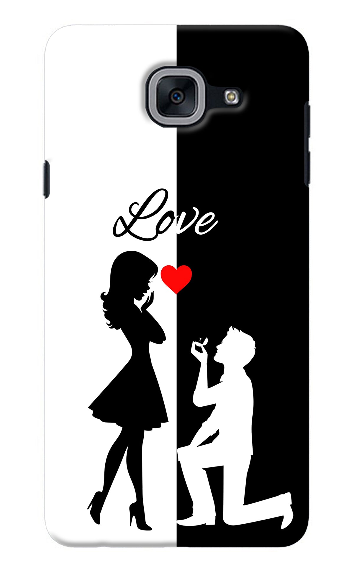 Love Propose Black And White Samsung J7 Max Back Cover