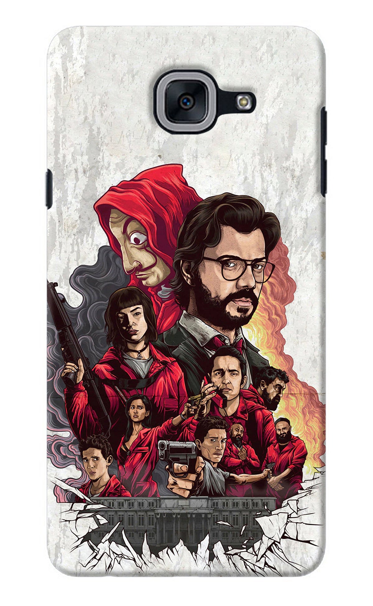 Money Heist Artwork Samsung J7 Max Back Cover