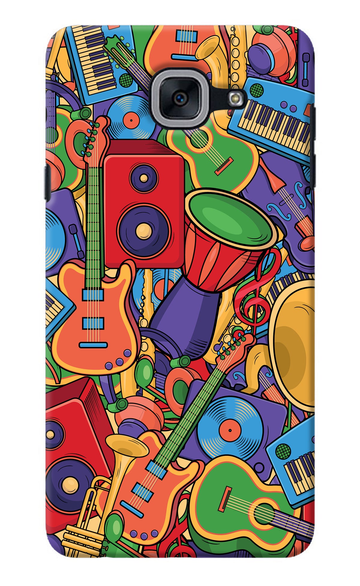 Music Instrument Doodle Samsung J7 Max Back Cover