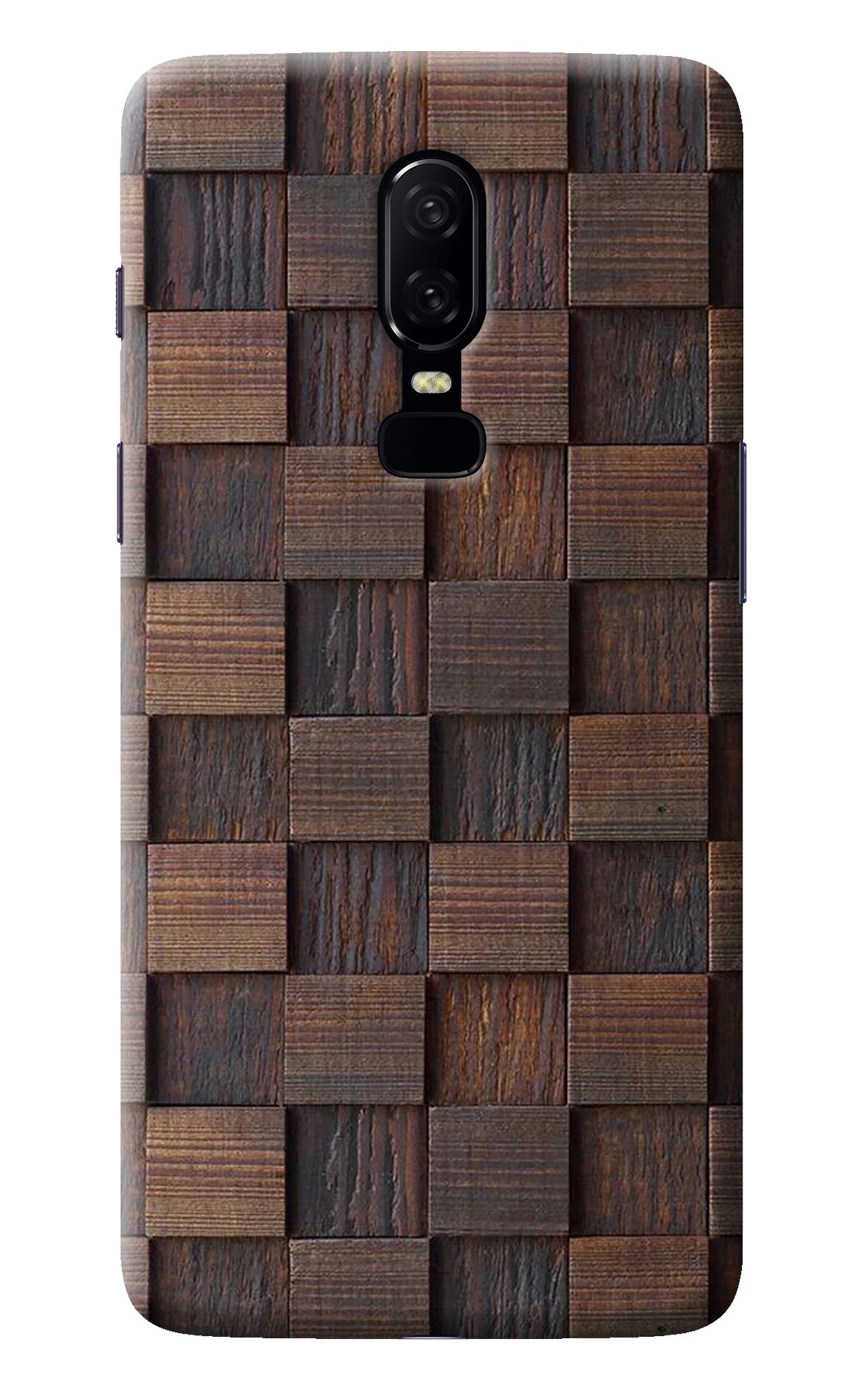 Wooden Cube Design Oneplus 6 Back Cover