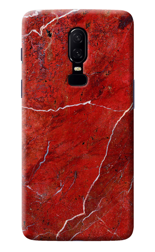 Red Marble Design Oneplus 6 Back Cover