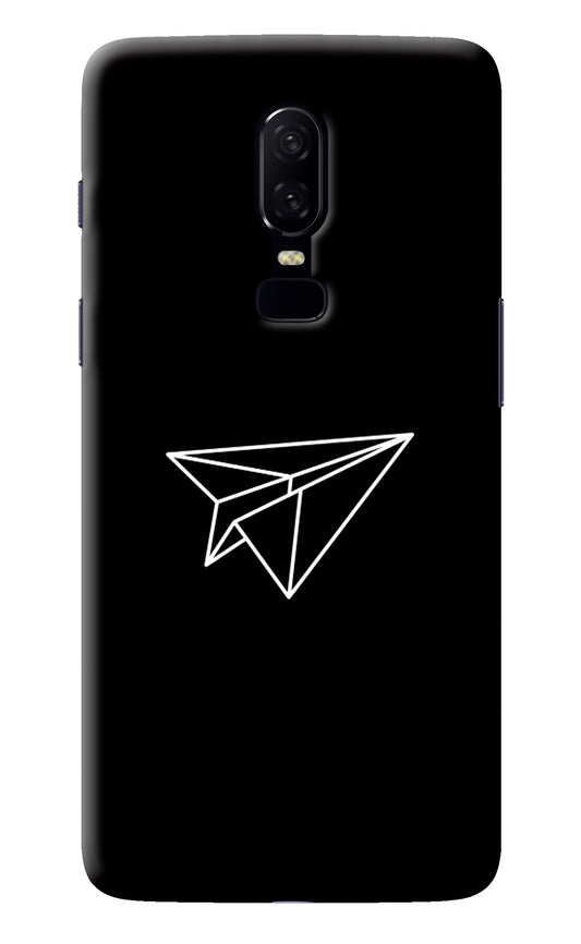 Paper Plane White Oneplus 6 Back Cover