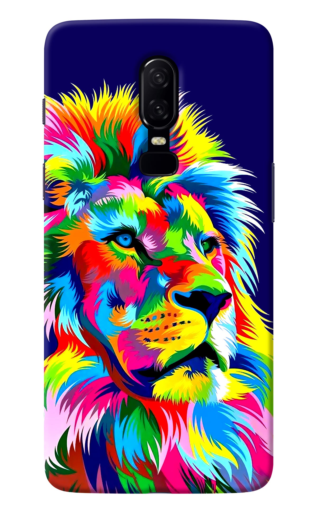 Vector Art Lion Oneplus 6 Back Cover